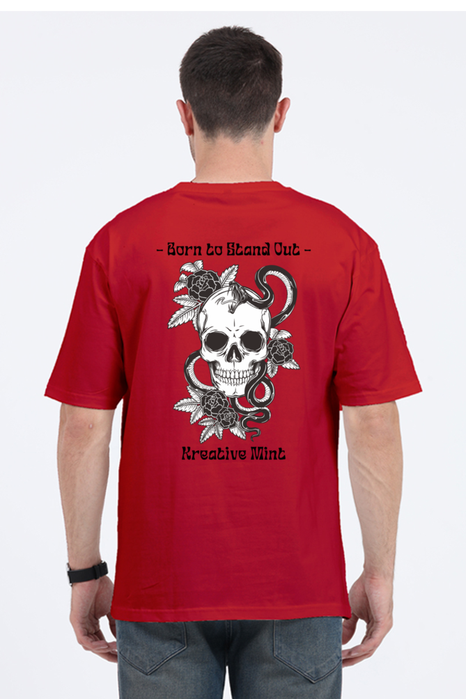 SKULL N FLOWER classic oversized UNISEX premium pure cotton T-shirt