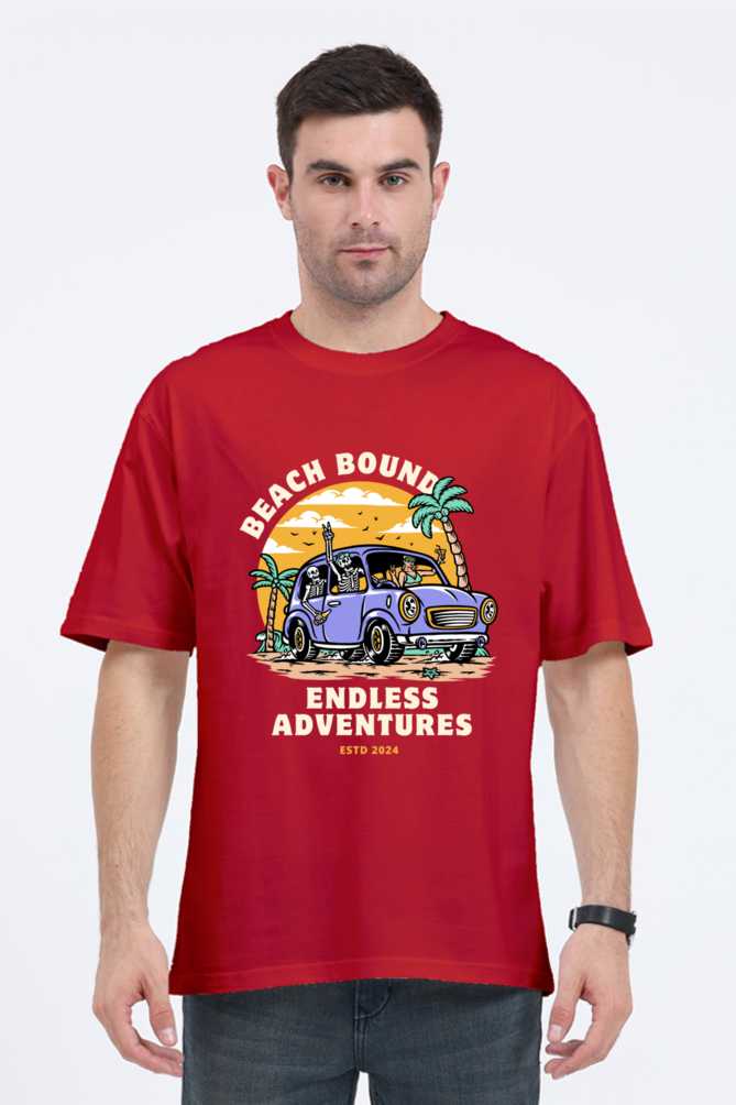 BEACH BOUND classic oversized UNISEX premium pure cotton T-shirt