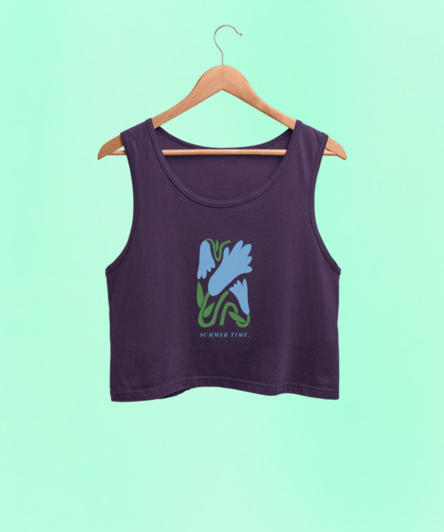 SUMMER TIME premium pure cotton crop tank top
