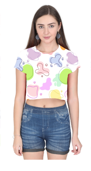 PASTEL BLOB premium crop top