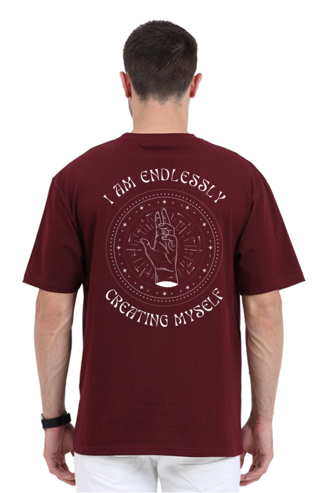 CREATING MYSELF classic oversized UNISEX premium pure cotton T-shirt