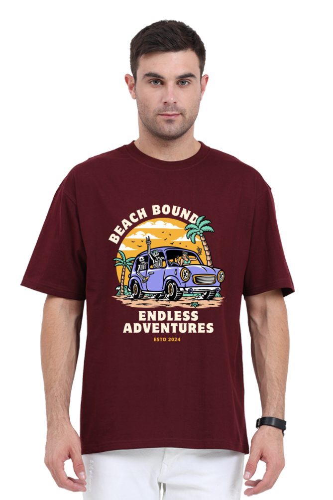 BEACH BOUND classic oversized UNISEX premium pure cotton T-shirt