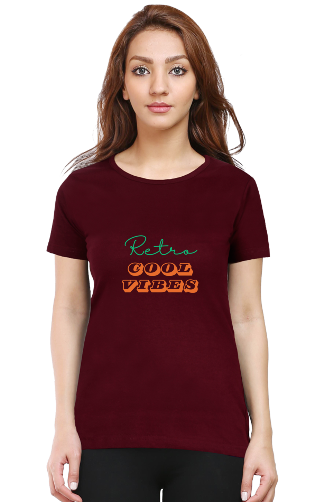 COOL VIBES premium pure cotton T-shirt for women