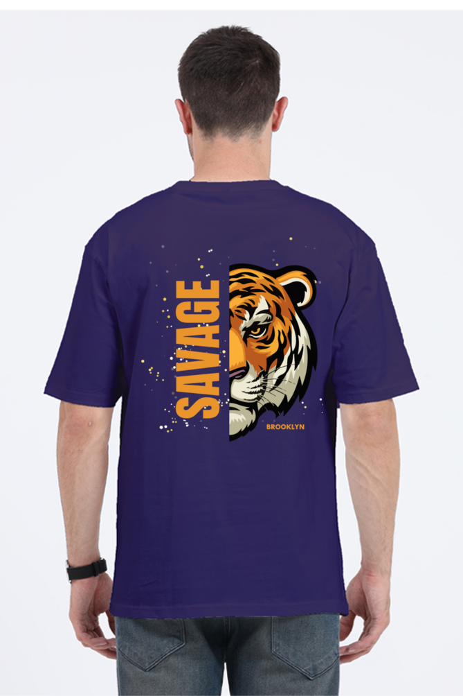 SAVAGE TIGER classic oversized UNISEX premium pure cotton T-shirt