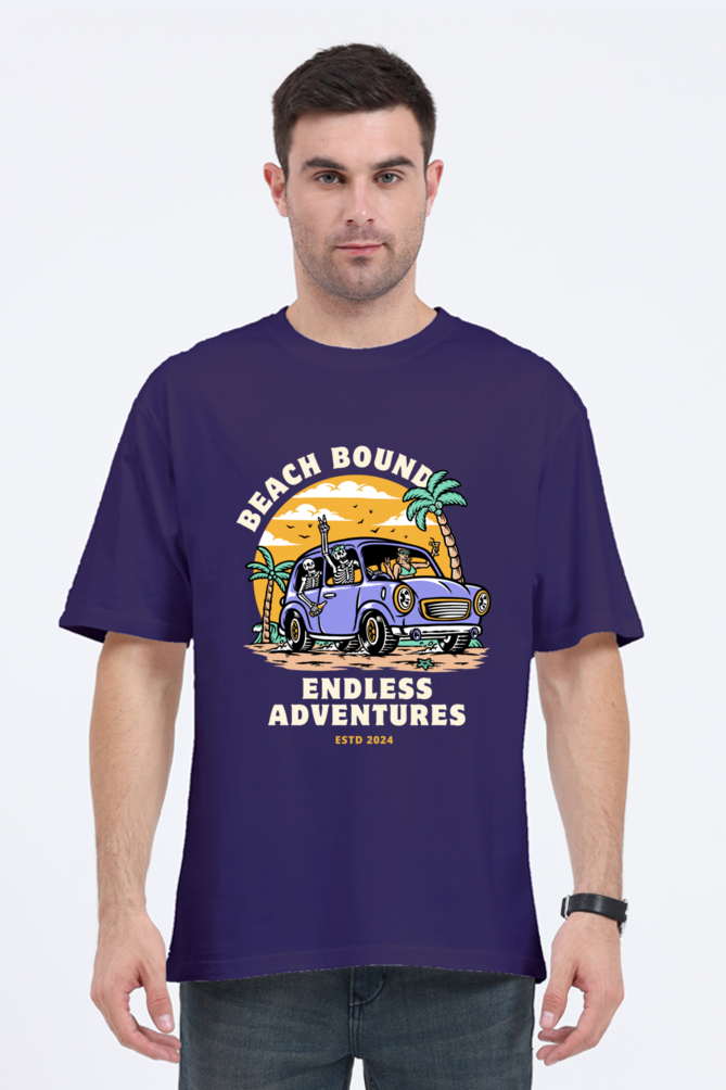 BEACH BOUND classic oversized UNISEX premium pure cotton T-shirt