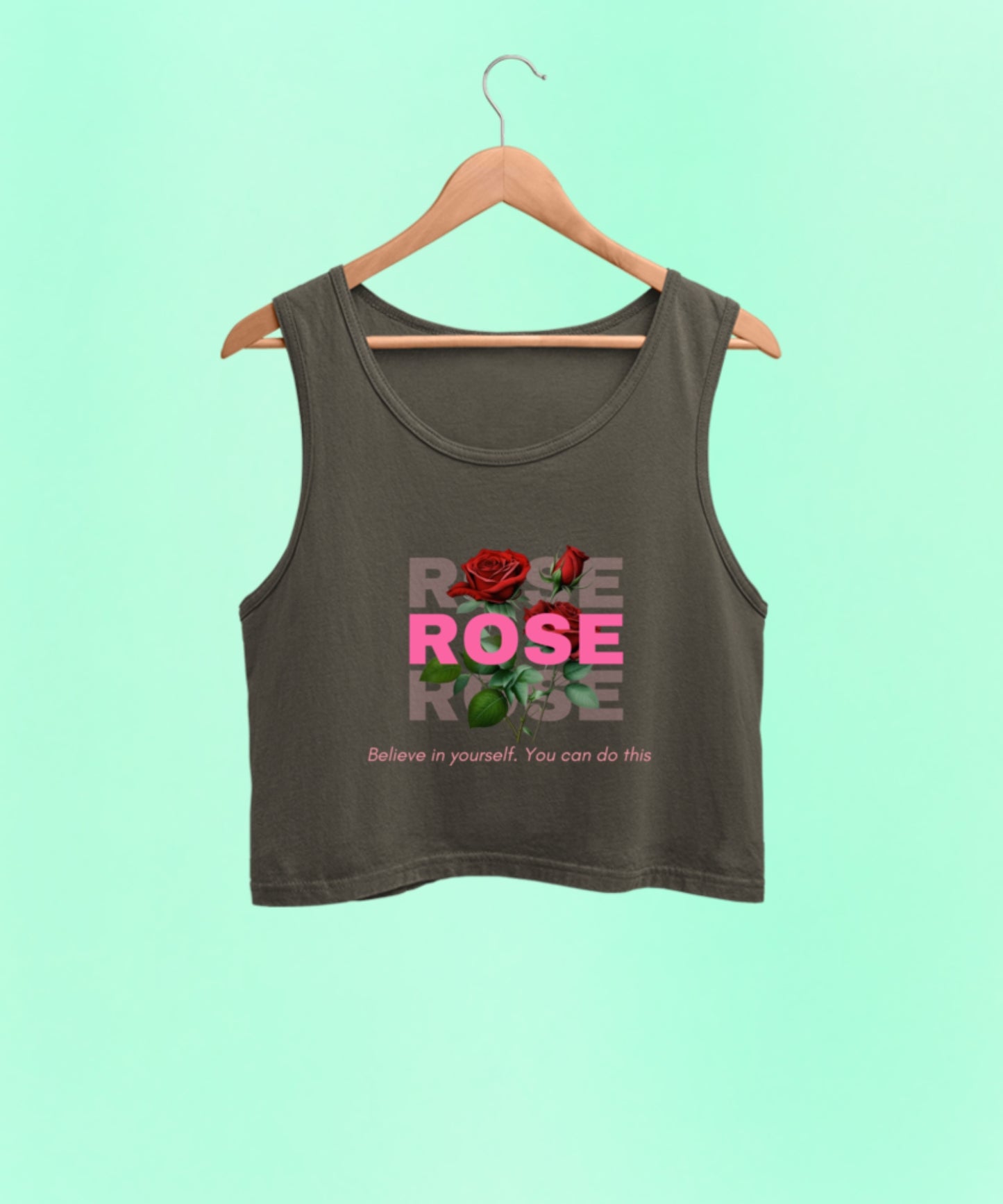 ROSE premium pure cotton crop tank top