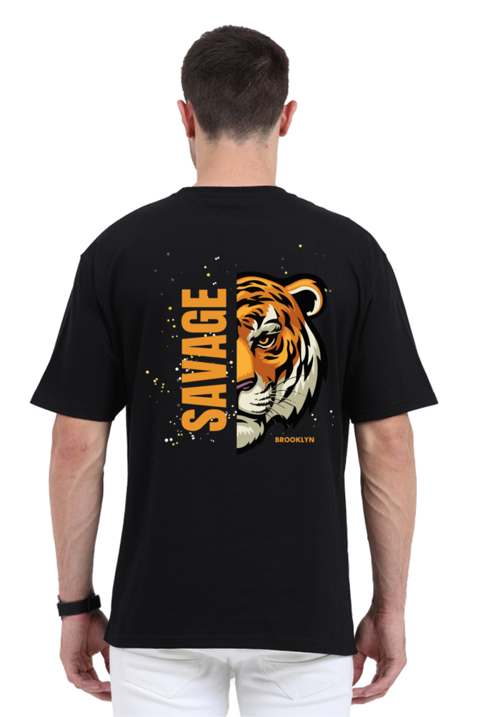 SAVAGE TIGER classic oversized UNISEX premium pure cotton T-shirt