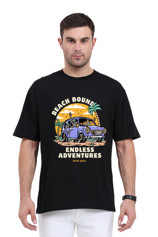 BEACH BOUND classic oversized UNISEX premium pure cotton T-shirt