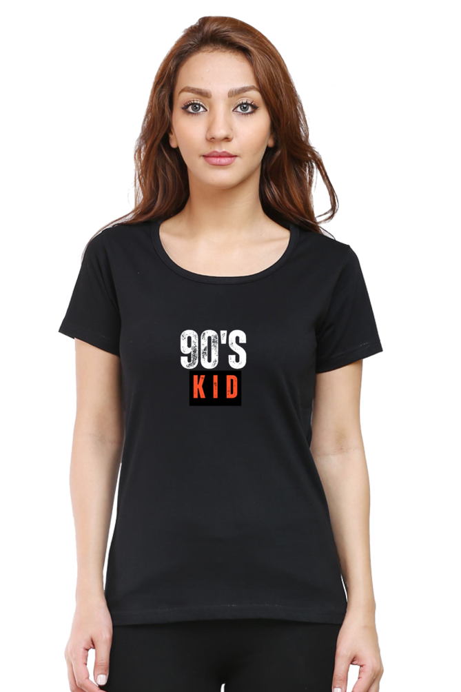 90's KID premium pure cotton T-shirt for women