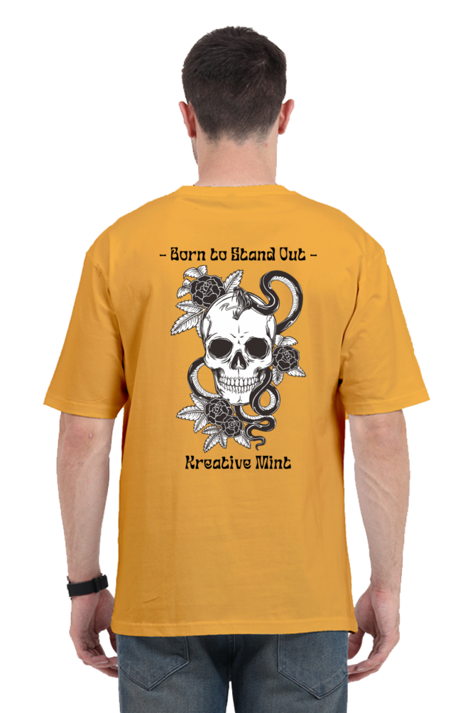 SKULL N FLOWER classic oversized UNISEX premium pure cotton T-shirt