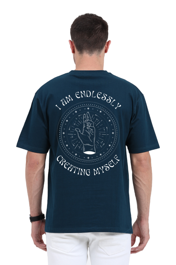 CREATING MYSELF classic oversized UNISEX premium pure cotton T-shirt