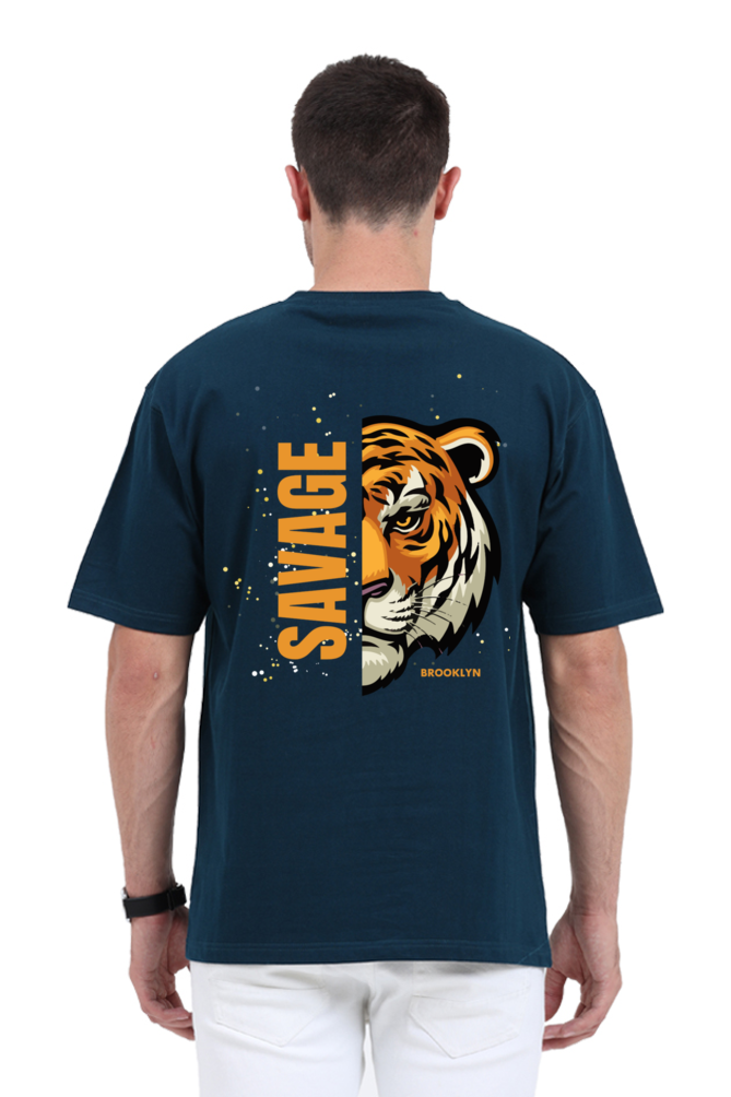 SAVAGE TIGER classic oversized UNISEX premium pure cotton T-shirt