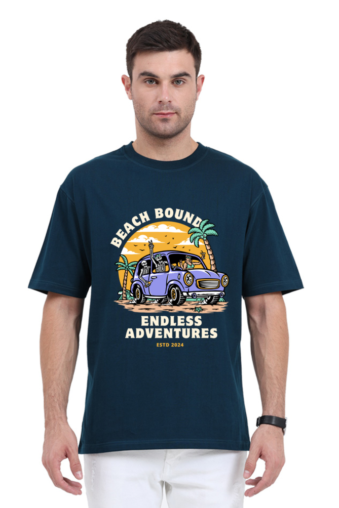 BEACH BOUND classic oversized UNISEX premium pure cotton T-shirt