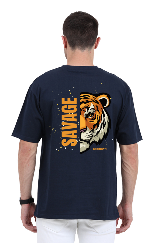 SAVAGE TIGER classic oversized UNISEX premium pure cotton T-shirt