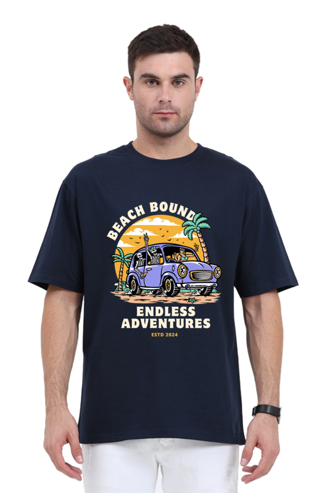 BEACH BOUND classic oversized UNISEX premium pure cotton T-shirt