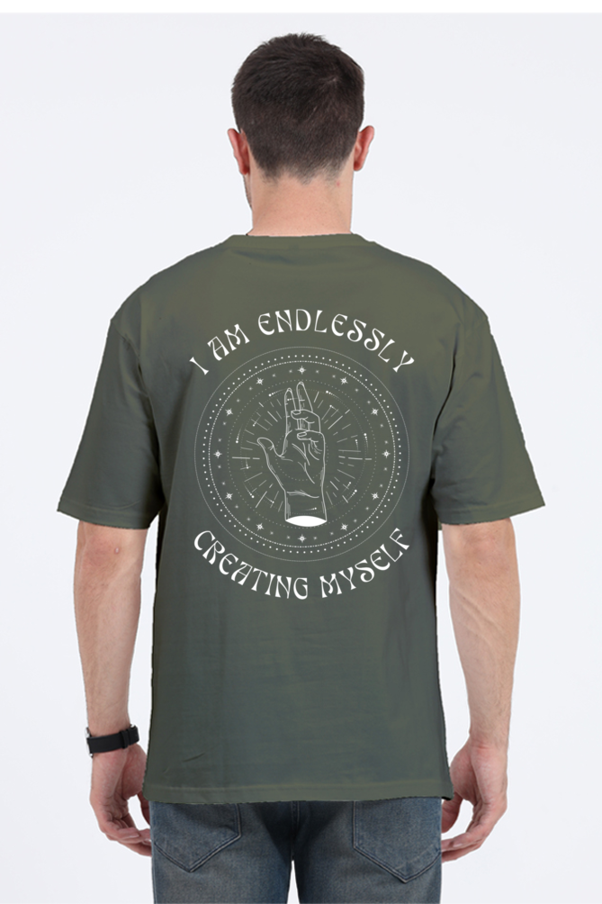 CREATING MYSELF classic oversized UNISEX premium pure cotton T-shirt