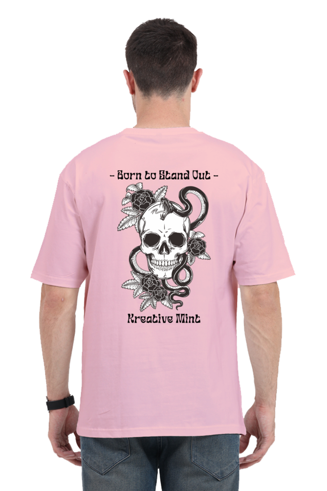 SKULL N FLOWER classic oversized UNISEX premium pure cotton T-shirt