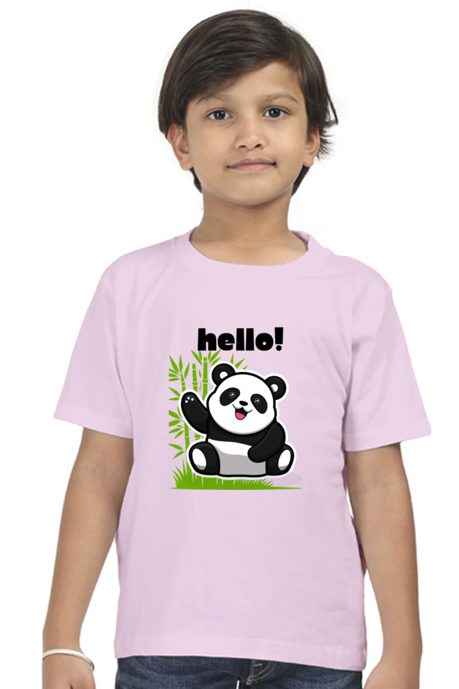HELLO PANDA premium pure cotton boy T-shirt
