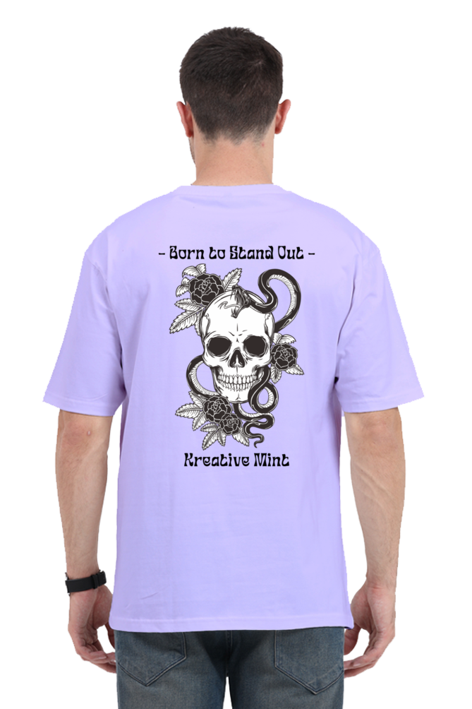 SKULL N FLOWER classic oversized UNISEX premium pure cotton T-shirt