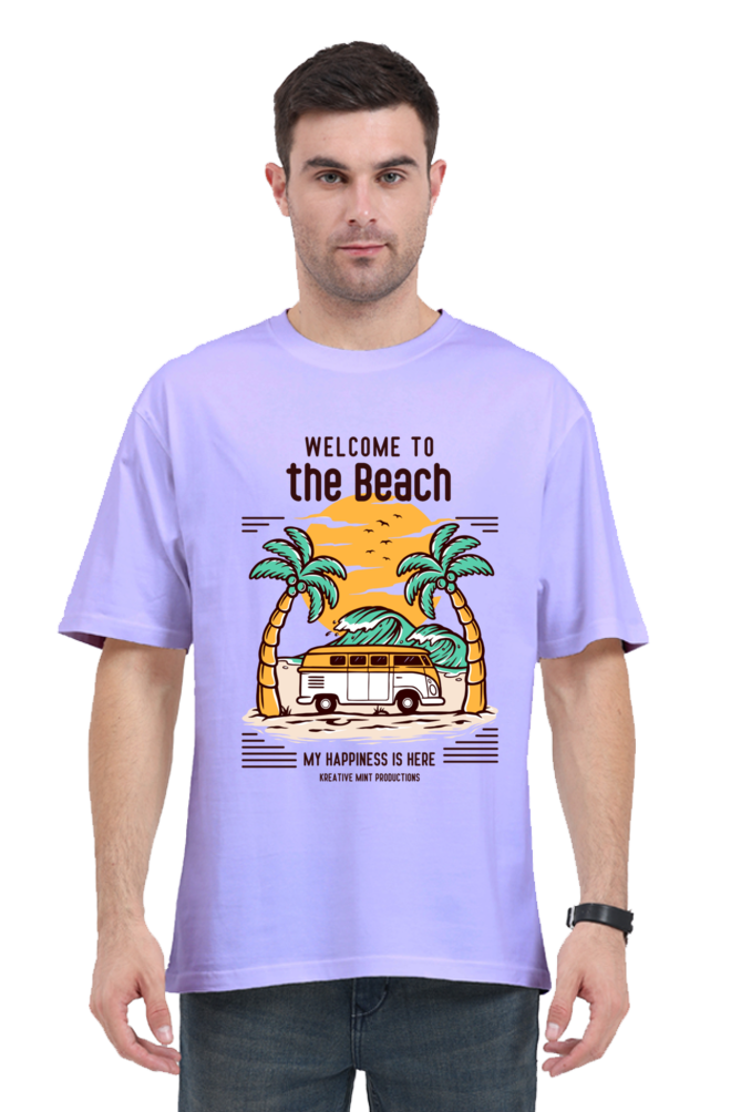 THE BEACH classic oversized UNISEX premium pure cotton T-shirt