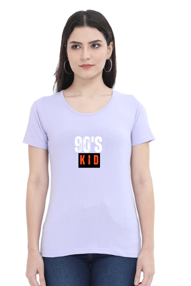 90's KID premium pure cotton T-shirt for women