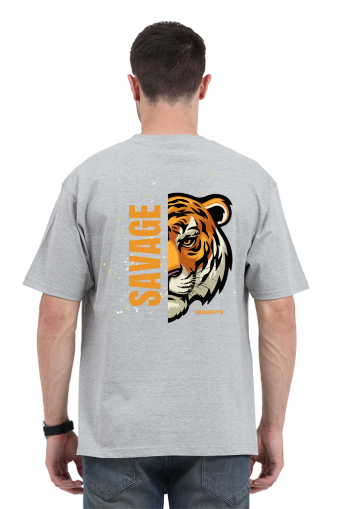 SAVAGE TIGER classic oversized UNISEX premium pure cotton T-shirt