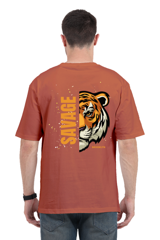 SAVAGE TIGER classic oversized UNISEX premium pure cotton T-shirt