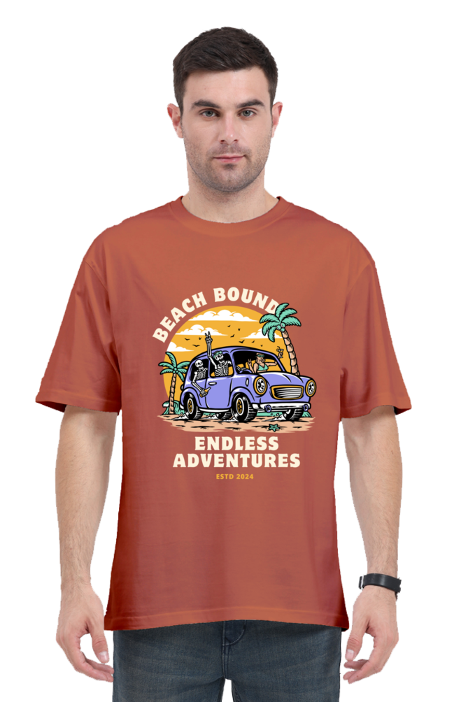 BEACH BOUND classic oversized UNISEX premium pure cotton T-shirt