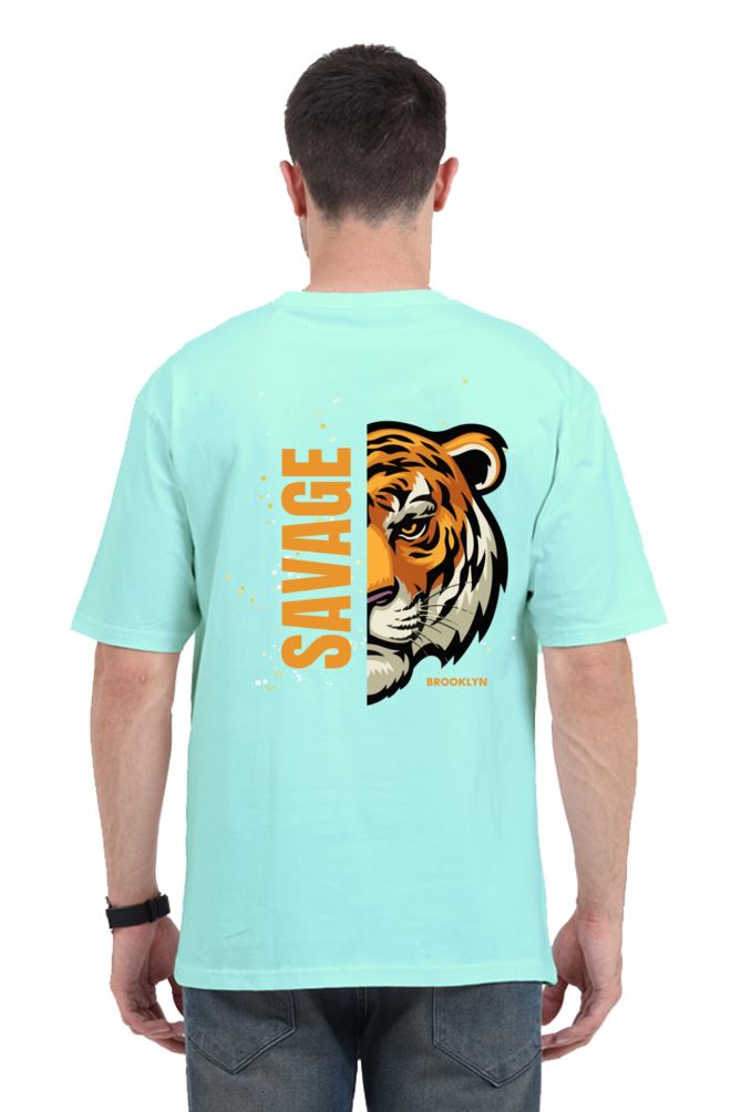 SAVAGE TIGER classic oversized UNISEX premium pure cotton T-shirt