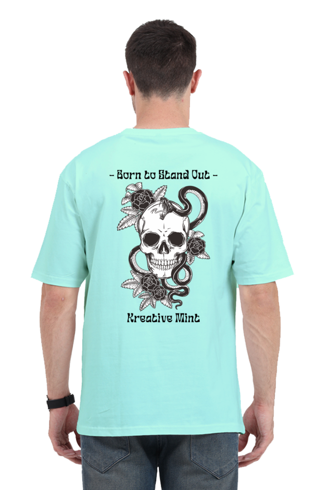 SKULL N FLOWER classic oversized UNISEX premium pure cotton T-shirt
