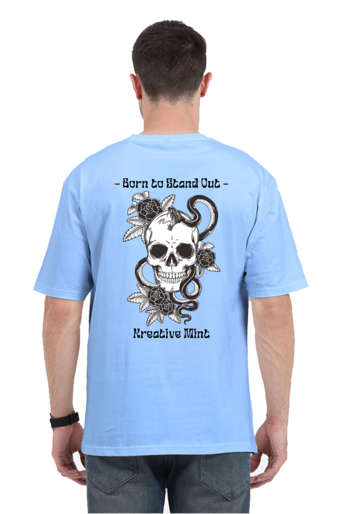SKULL N FLOWER classic oversized UNISEX premium pure cotton T-shirt