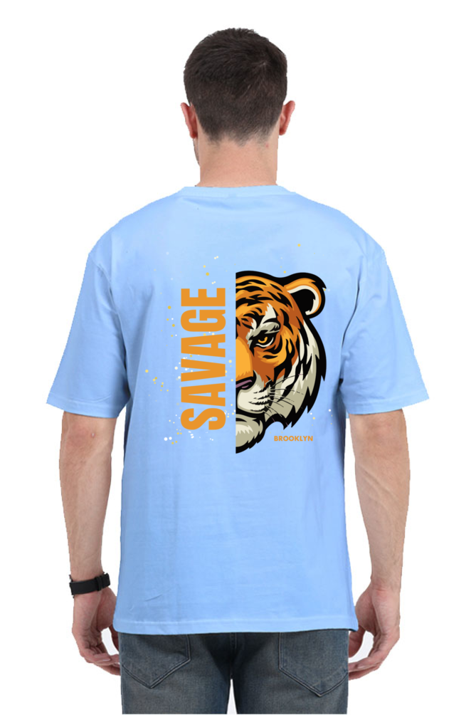 SAVAGE TIGER classic oversized UNISEX premium pure cotton T-shirt