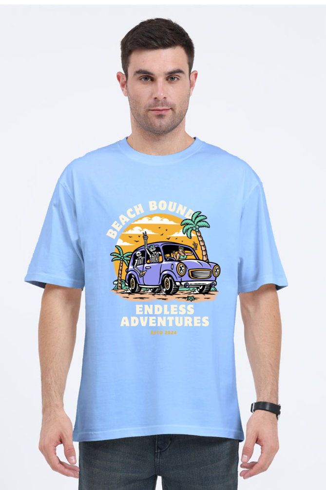 BEACH BOUND classic oversized UNISEX premium pure cotton T-shirt