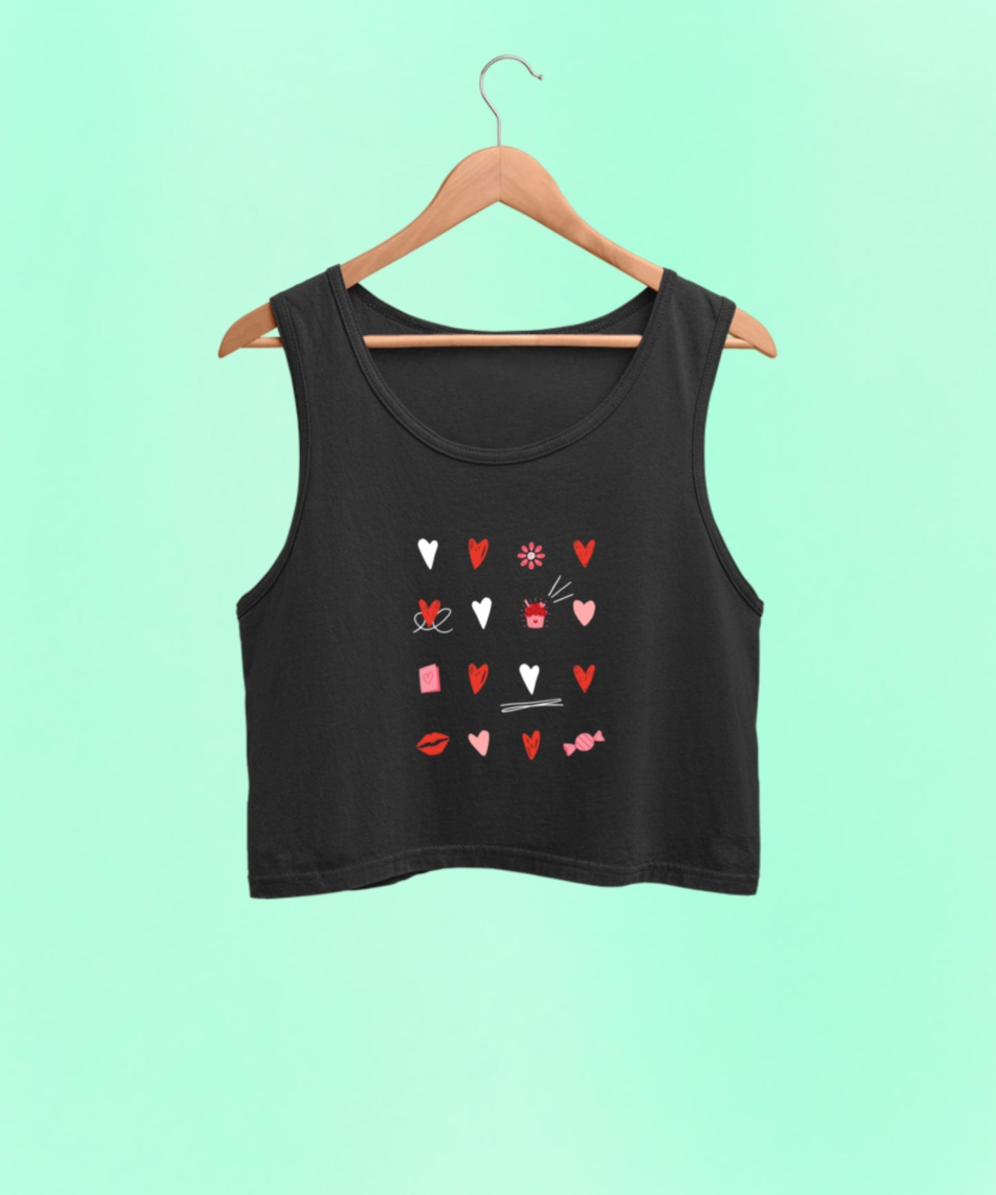 HEARTS premium pure cotton crop tank top
