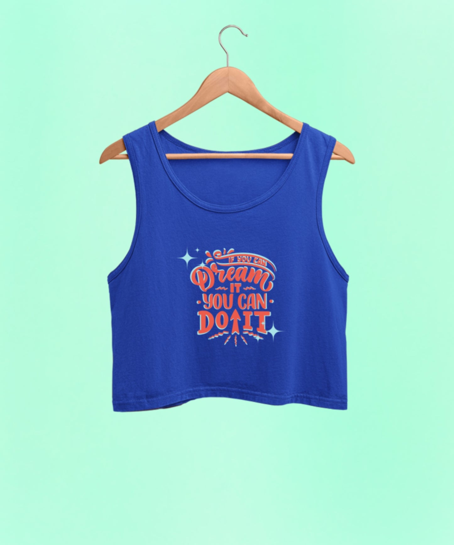 DREAM IT premium pure cotton crop tank top