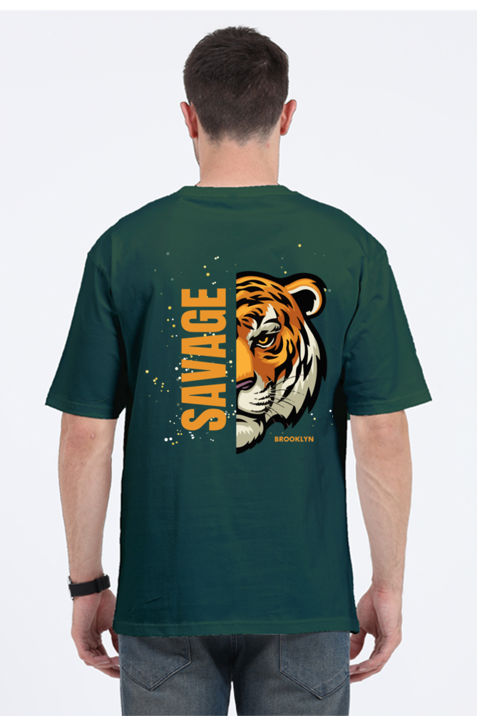 SAVAGE TIGER classic oversized UNISEX premium pure cotton T-shirt