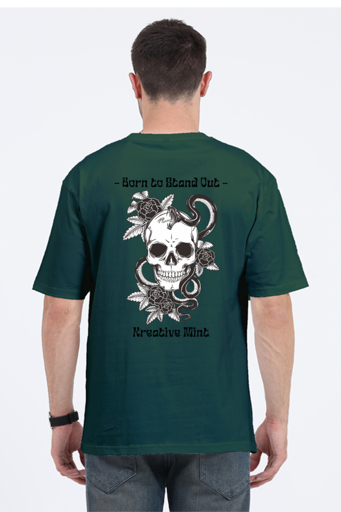 SKULL N FLOWER classic oversized UNISEX premium pure cotton T-shirt