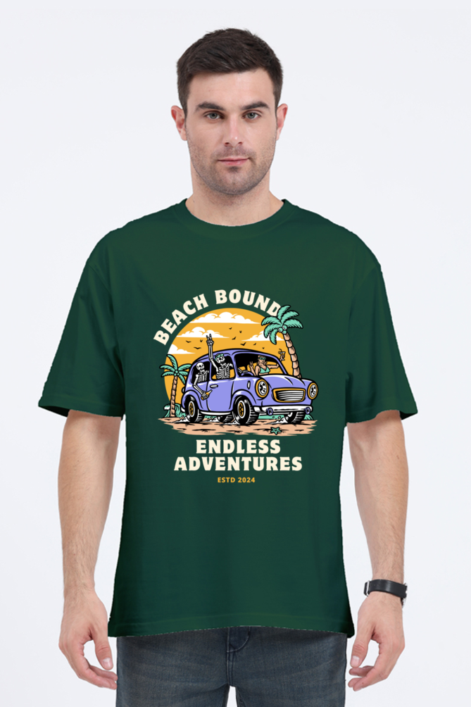 BEACH BOUND classic oversized UNISEX premium pure cotton T-shirt