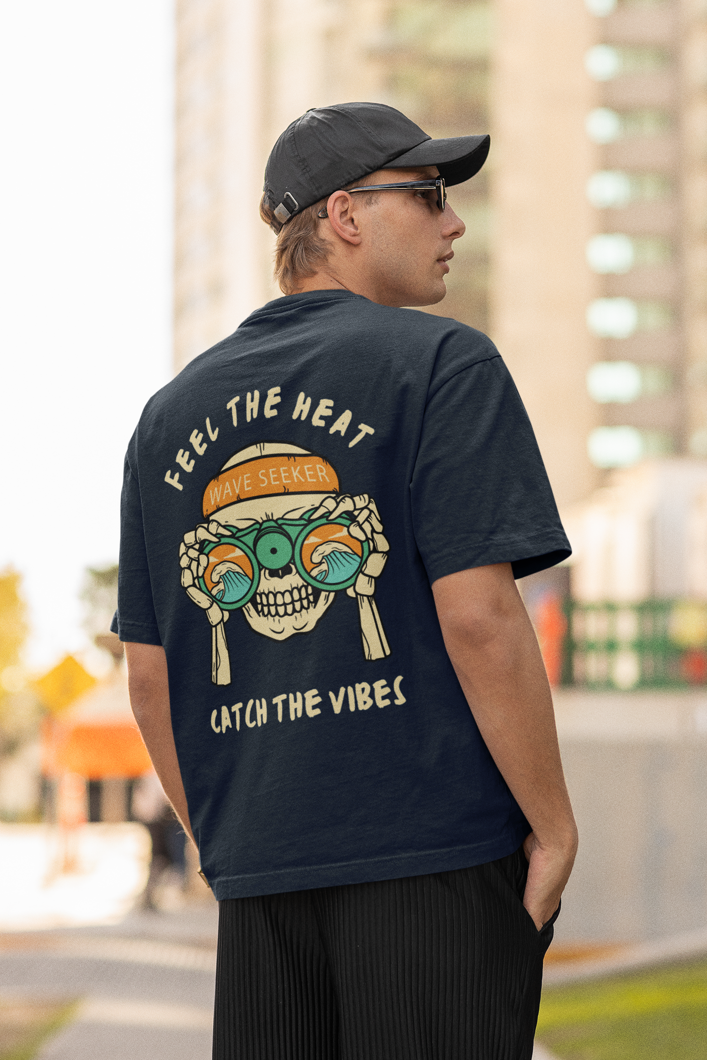 FEEL THE HEAT classic oversized UNISEX premium pure cotton T-shirt