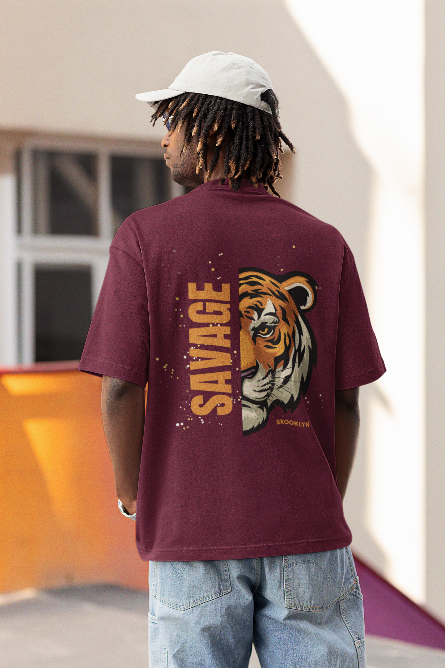 SAVAGE TIGER classic oversized UNISEX premium pure cotton T-shirt