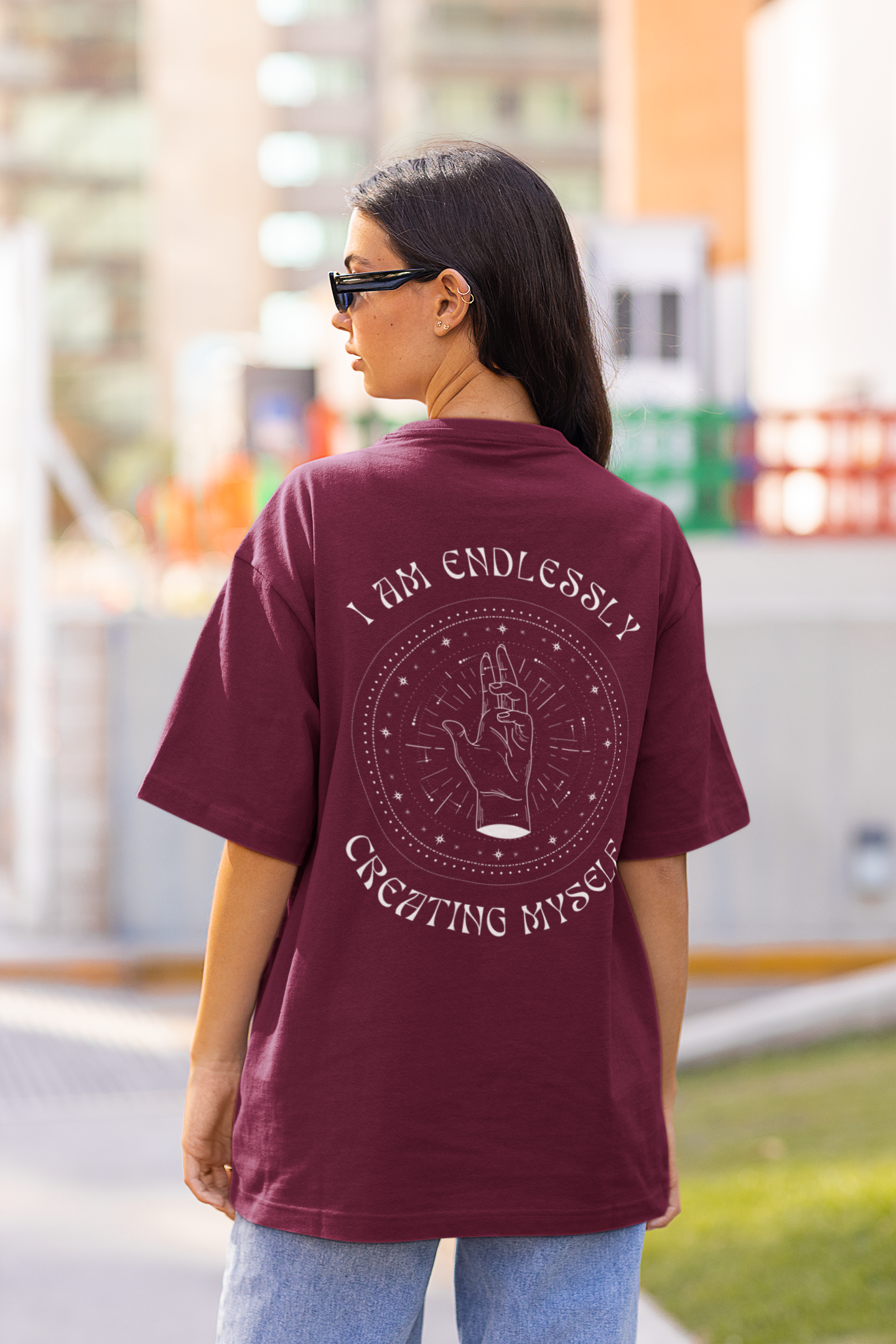 CREATING MYSELF classic oversized UNISEX premium pure cotton T-shirt