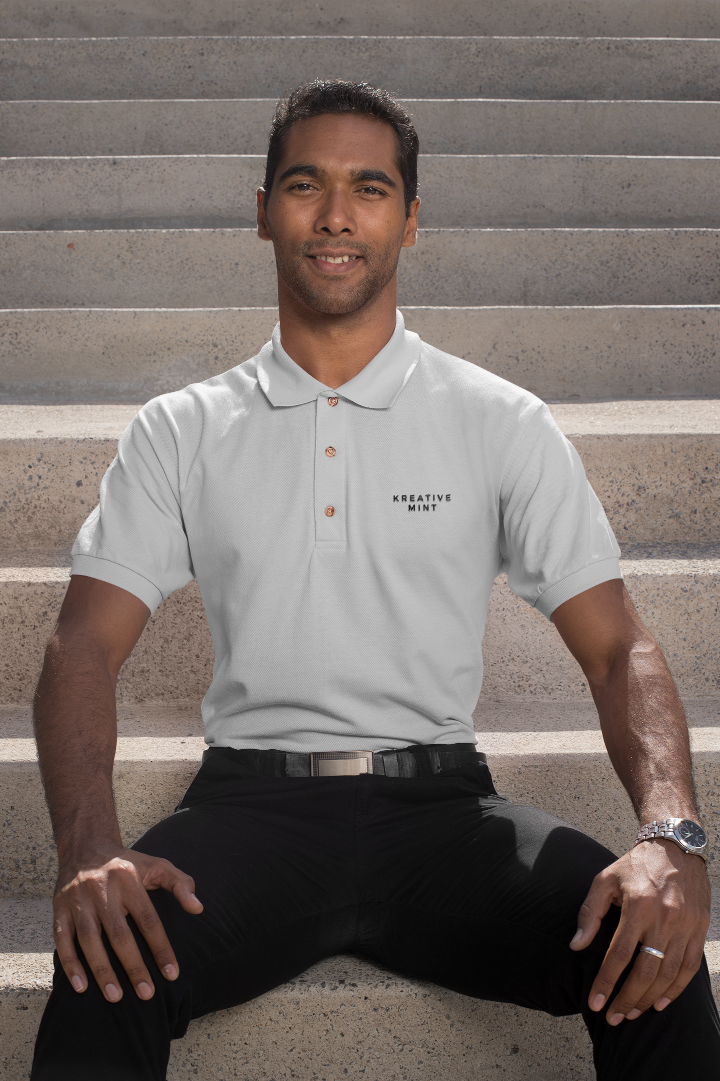 LIGHT KM SOLID premium pure cotton POLO T-shirt