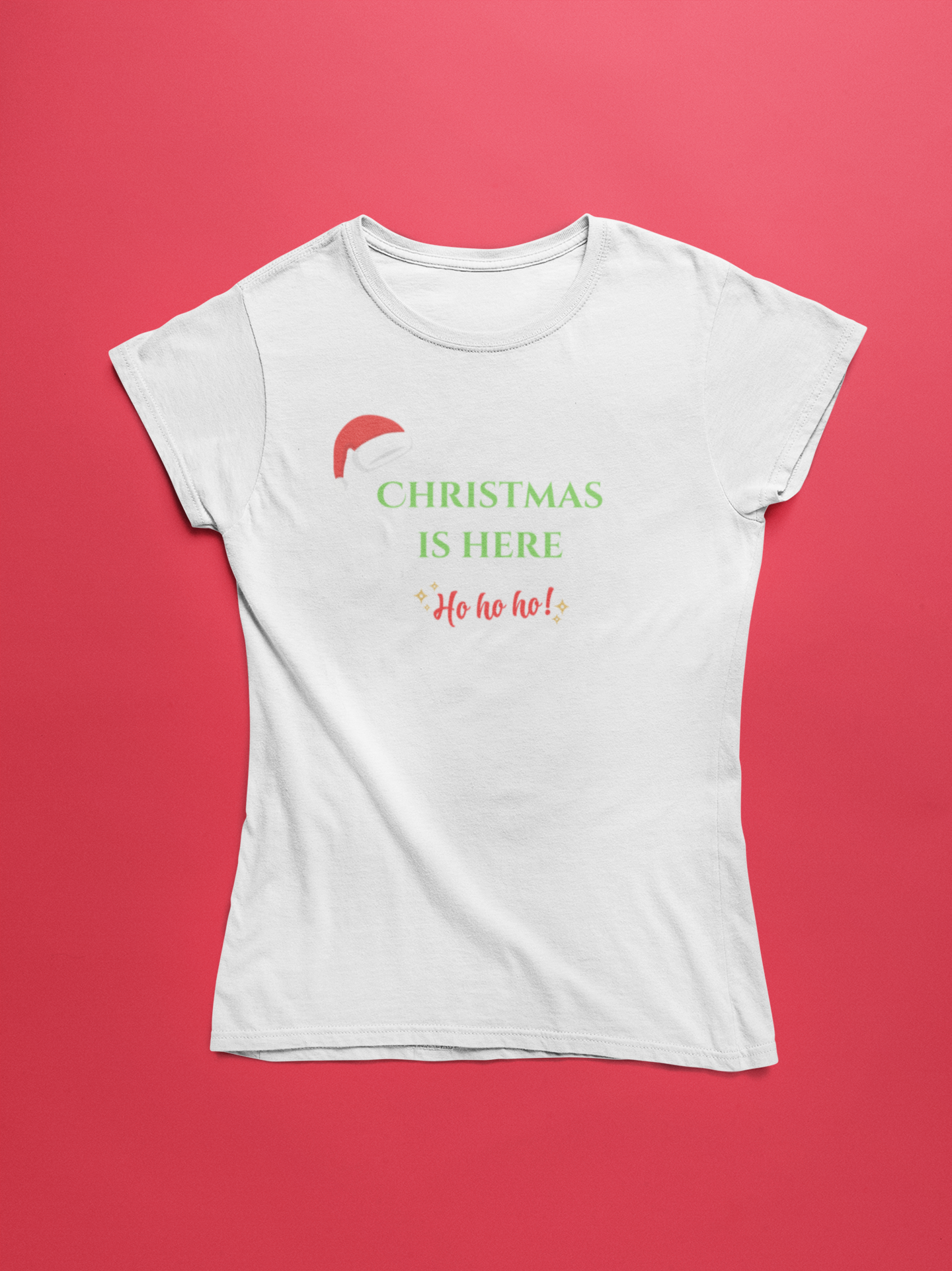 HO HO HO premium pure cotton T-shirt for women