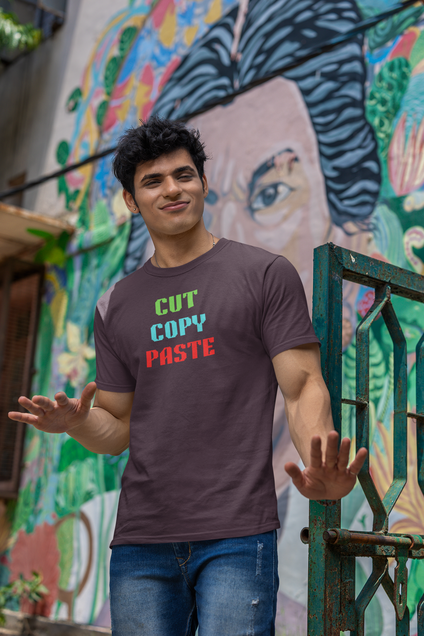 CUT COPY PASTE premium pure cotton T-shirt for men
