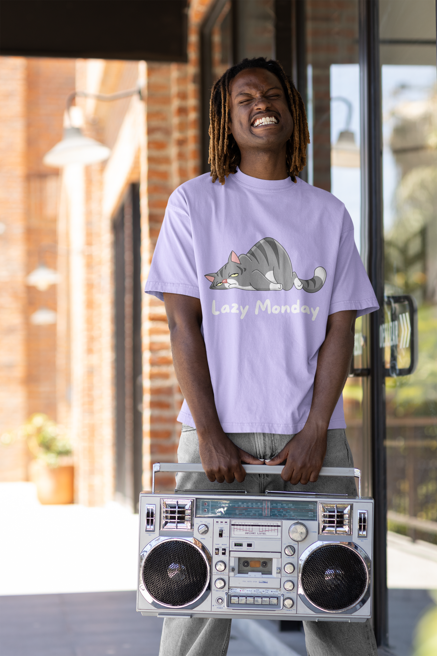 MONDAY standard oversized UNISEX premium pure cotton T-shirt