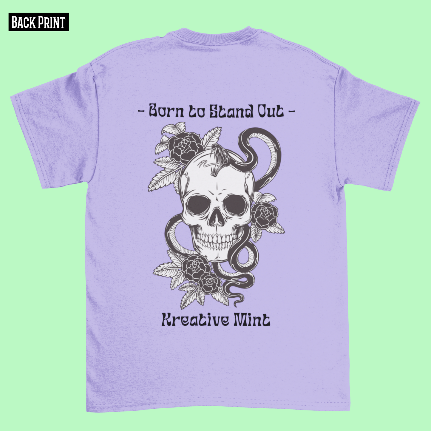 SKULL N FLOWER classic oversized UNISEX premium pure cotton T-shirt