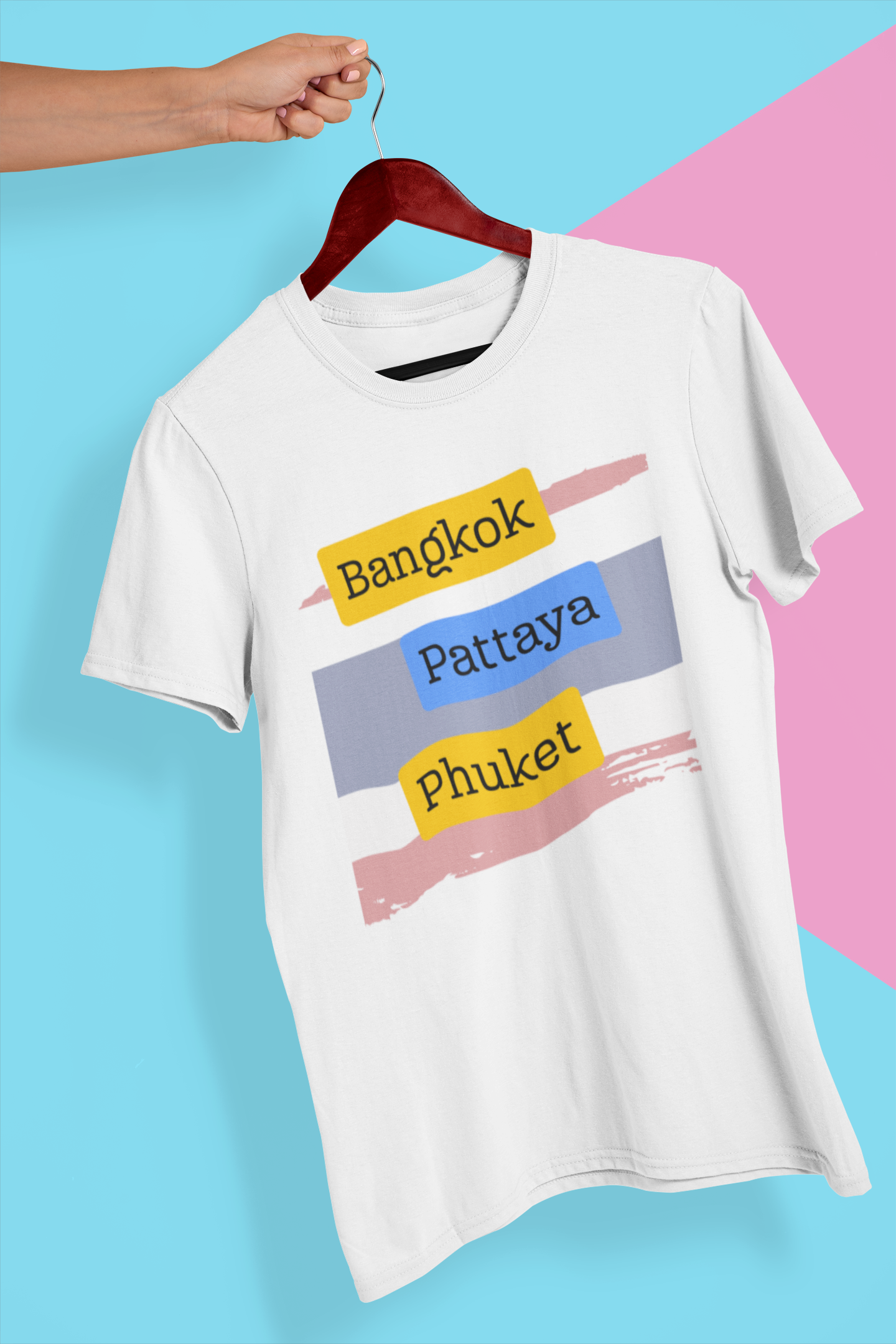 BANGKOK PATTAYA PHUKET premium UNISEX SUPIMA T-shirt