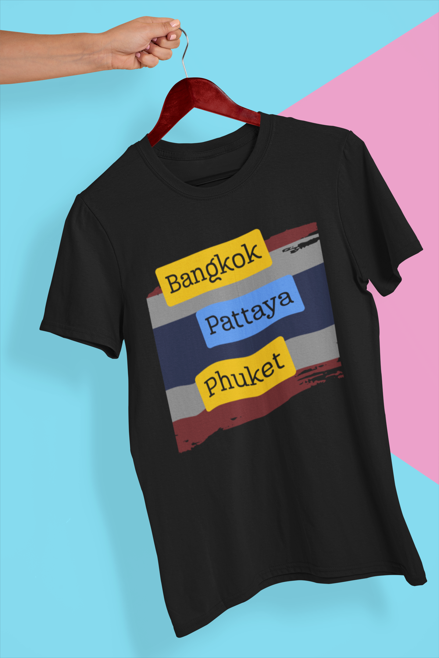 BANGKOK PATTAYA PHUKET premium UNISEX SUPIMA T-shirt