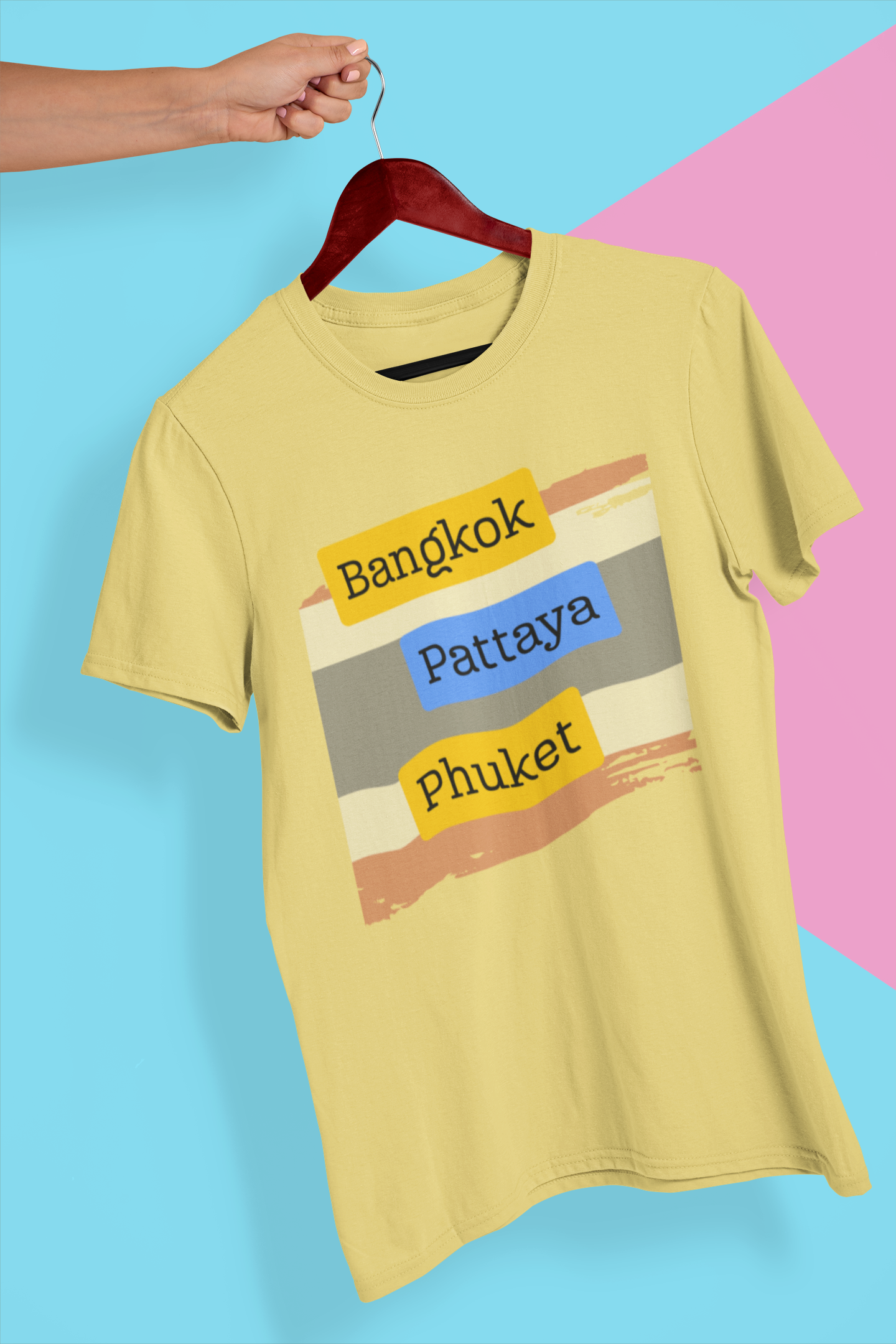 BANGKOK PATTAYA PHUKET premium UNISEX SUPIMA T-shirt