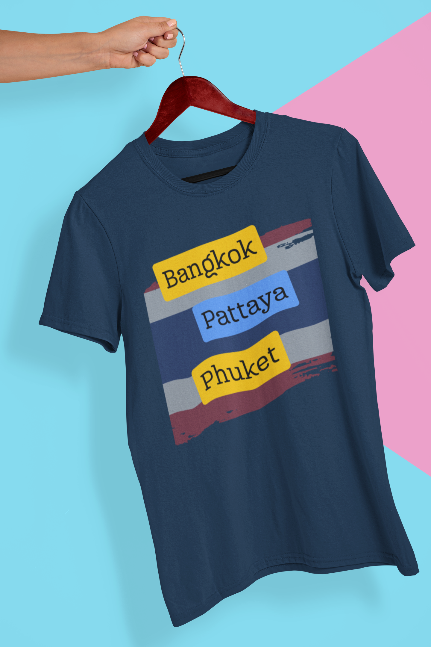 BANGKOK PATTAYA PHUKET premium UNISEX SUPIMA T-shirt